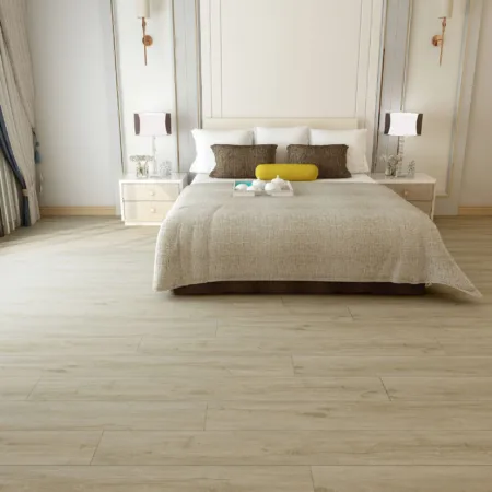 AQUABELLA White Washed Oak installed in beach-themed living room