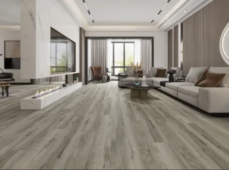 Optimus Silverstone Luxury Vinyl Flooring installed in contemporary living room