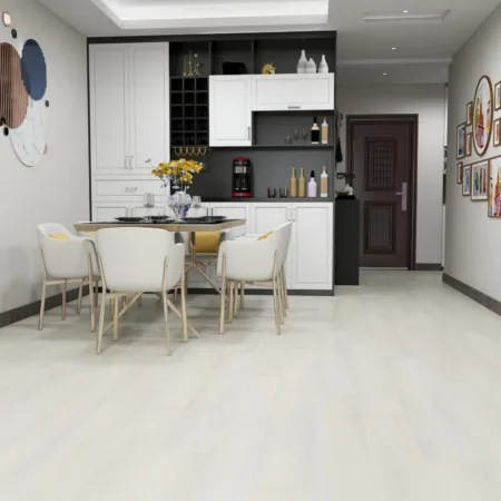 Maxxi Floors Summer Sea Shell Luxury Vinyl Flooring planks installed in a living room with beach-themed décor.