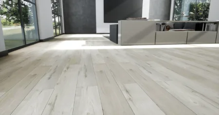 CLASSIC Titanium Oak Flooring installed in minimalist living room