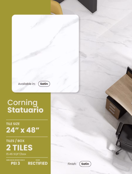 Luxora Corning Statuario Porcelain