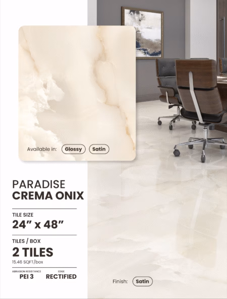 Luxora Paradise Crema Onix Porcelain