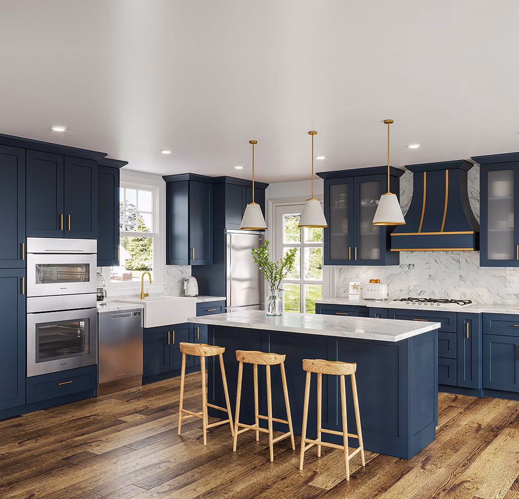 Jarlin Cabinetry Aria Blue Shaker