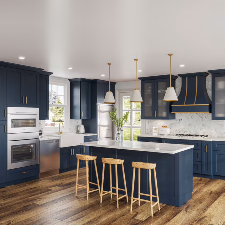 Jarlin Cabinetry Aria Blue Shaker