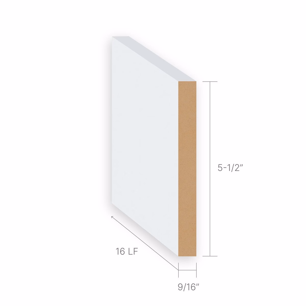 Masters Baseboard MDF 1x6-9/16" - Image 3