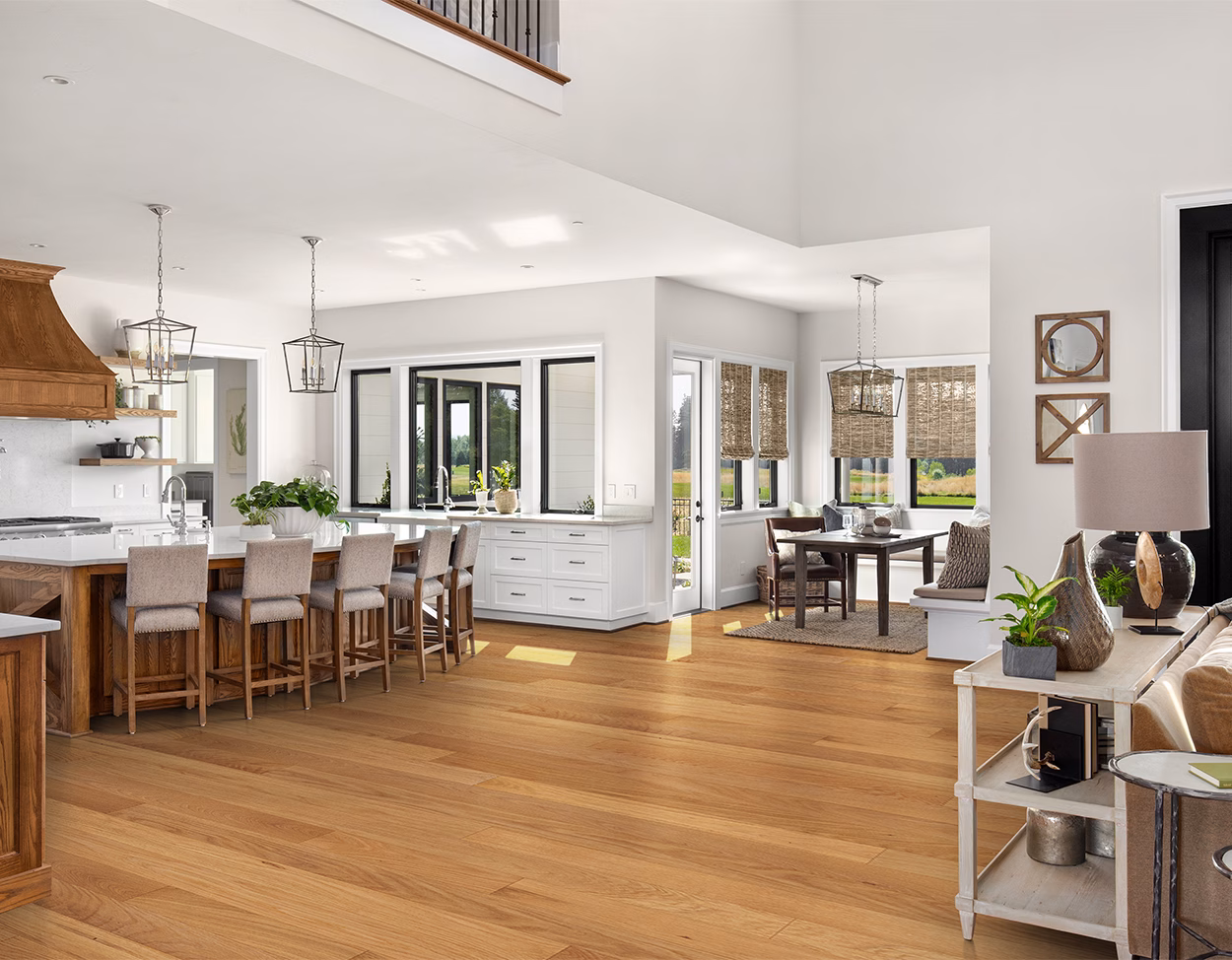 Mullican Newtown Plank Natural hardwood flooring color and grain