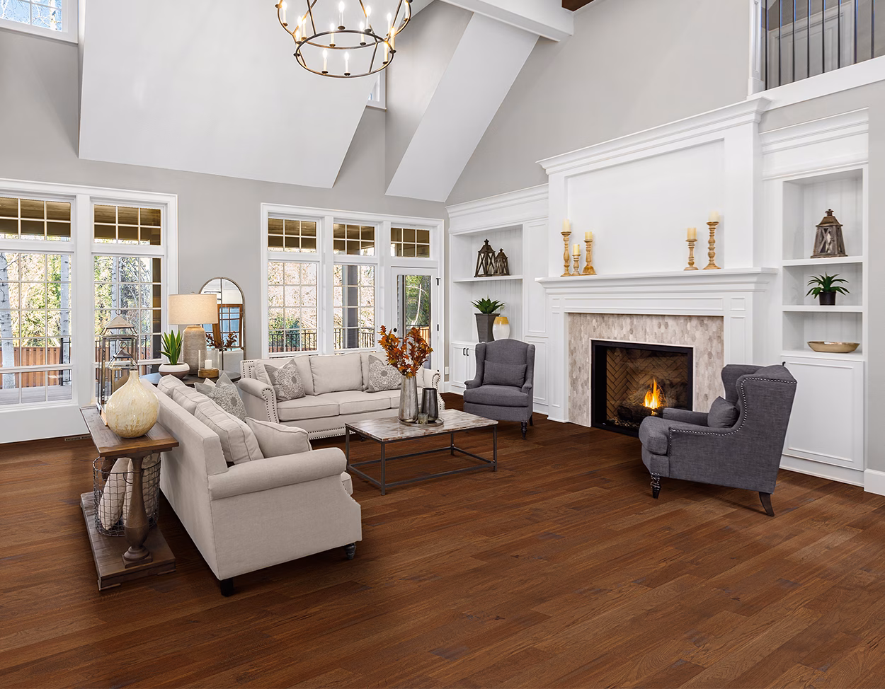 Mullican Chatelaine Burnt Umber hardwood flooring color and grain