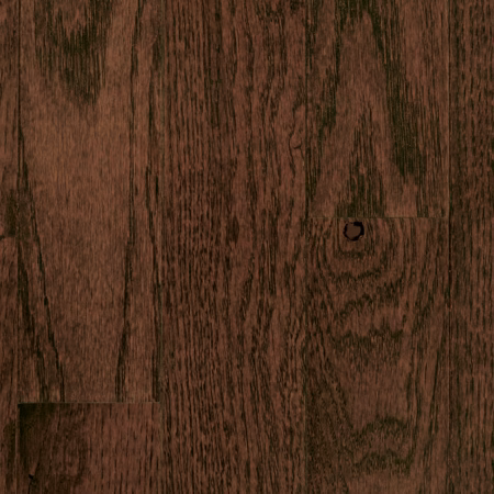 Mullican Oak Pointe 2.0 Dark Chocolate hardwood flooring color and grain