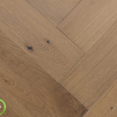 Mullican Castillian Premier Herringbone Coastal Fog hardwood flooring color and grain