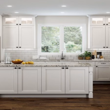 Nuvelle White Shaker cabinets in a kitchen setting