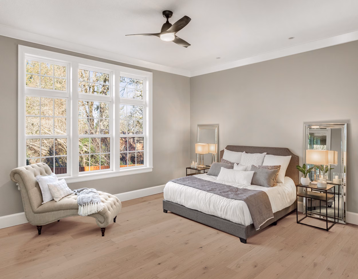 Mullican Serenity Blissful hardwood flooring installed in a room