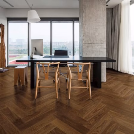 Nuvelle Madera Herringbone Carob Hardwood Flooring