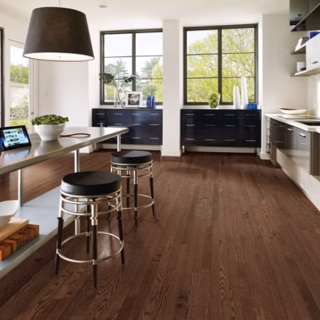 Hartco Prime Harvest Forest Brown hardwood flooring installed in a room