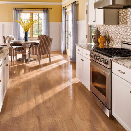 Hartco Prime Harvest Natural hardwood flooring installed in a room