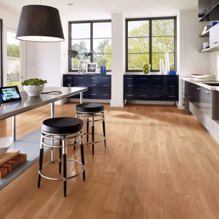 Hartco Prime Harvest Natural hardwood flooring installed in a room