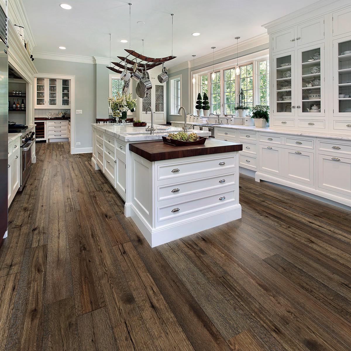 LIFECORE Adela Oak Perfect Palette hardwood flooring installed in a room