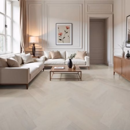 Nuvelle Madera Herringbone Cloud Hardwood Flooring