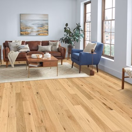 Bruce Brushed Impressions Bronze Quiet Perfection hardwood flooring installed in a room