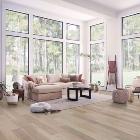 Bruce Dogwood Pro Driftscape hardwood flooring installed in a room