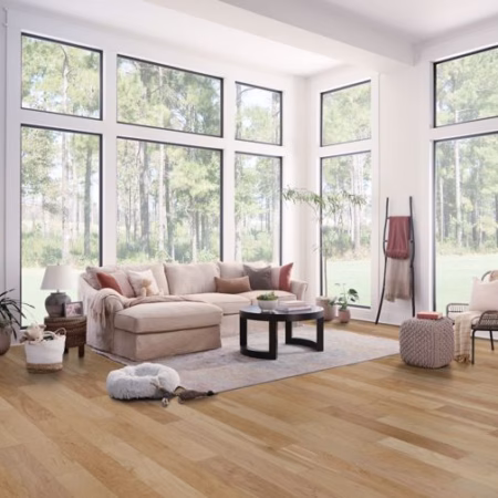 Bruce Dogwood Pro Unparalleled Natural hardwood flooring installed in a room