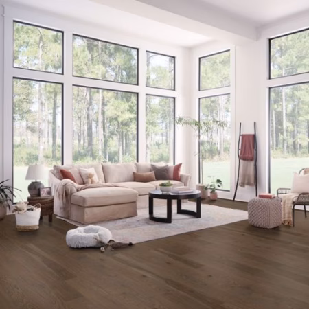 Bruce Dogwood Pro Daydream hardwood flooring installed in a room