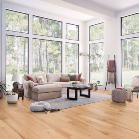 Bruce Dogwood Pro Traditional Natural hardwood flooring installed in a room