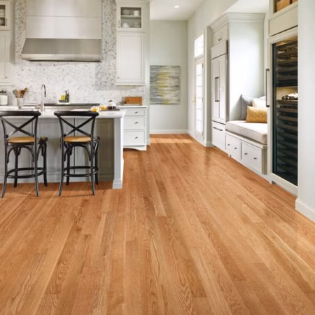Bruce Natural Choice Spice hardwood flooring installed in a room