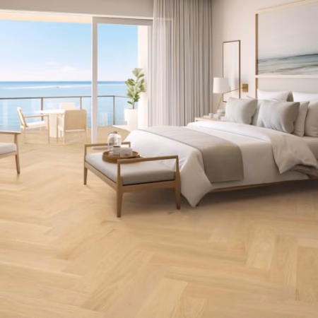 Nuvelle Madera Herringbone Tiramisu Hardwood Flooring