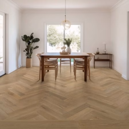 Nuvelle Madera Herringbone Burlap Hardwood Flooring