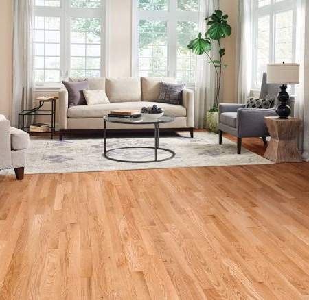 Bruce Dundee Natural hardwood flooring installed in a room