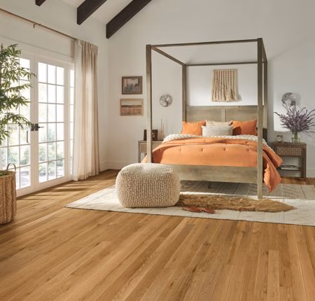 Bruce Dundee Dune hardwood flooring installed in a room