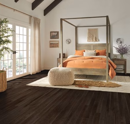 Bruce Dundee Espresso hardwood flooring installed in a room