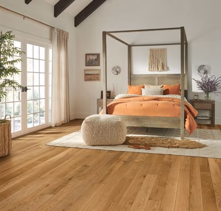 Bruce Dundee Dune hardwood flooring installed in a room