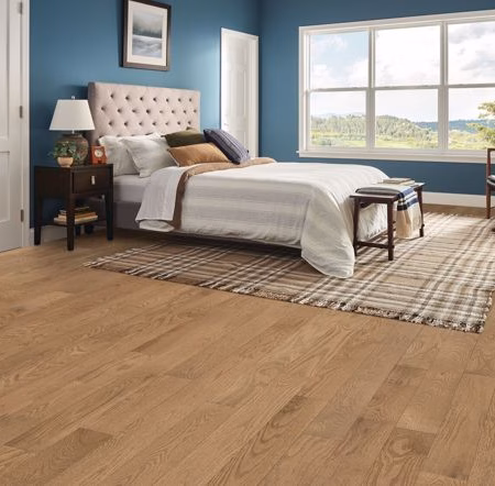 Bruce Dundee Splendid Harmony hardwood flooring installed in a room