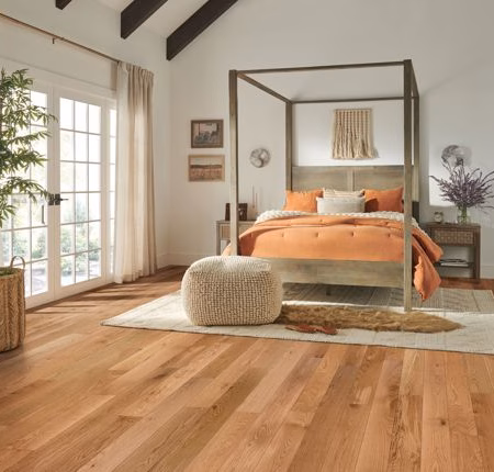 Bruce Dundee Seashell hardwood flooring installed in a room