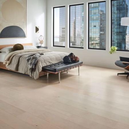 Hartco Prime Harvest Elite Mystic Taupe hardwood flooring installed in a room