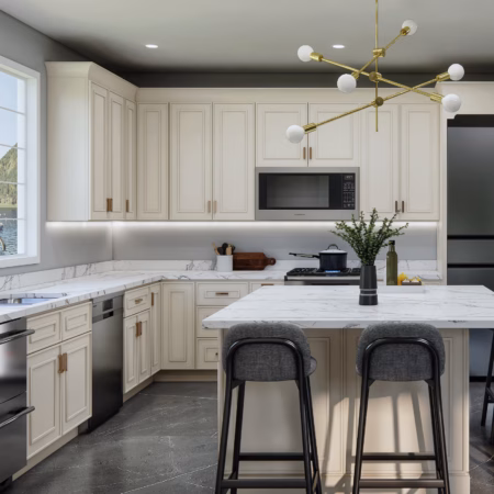 Nuvelle Greek Villa cabinets in a kitchen setting