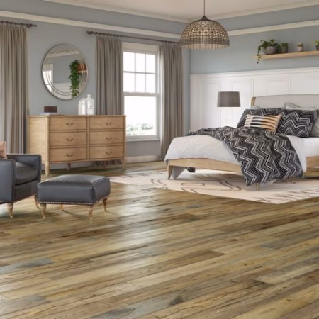 LM Flooring The Reserve Stag hardwood flooring installed in a room