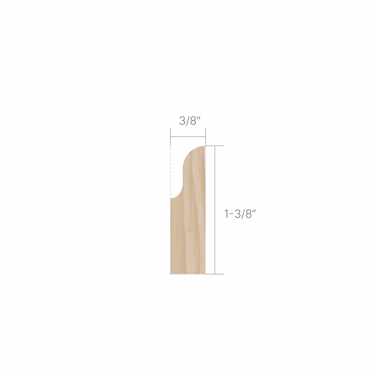 Masters Panel Molding Pine Primed 916-17' - Image 2
