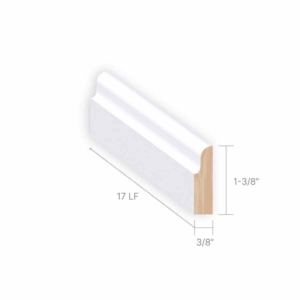 Masters Panel Molding Pine Primed 916-17' - Image 3