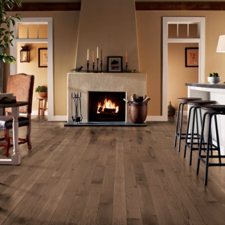 Bruce Dundee Equestrian Woods hardwood flooring installed in a room