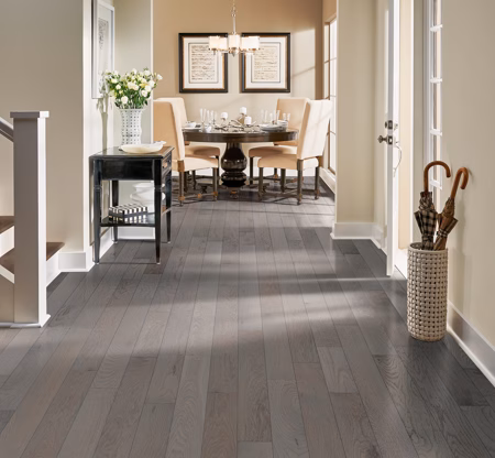 Bruce Dundee Seaside Calm hardwood flooring installed in a room
