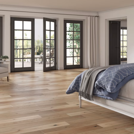 Hartco TimberBrushed Gold Coast to Coast hardwood flooring installed in a room