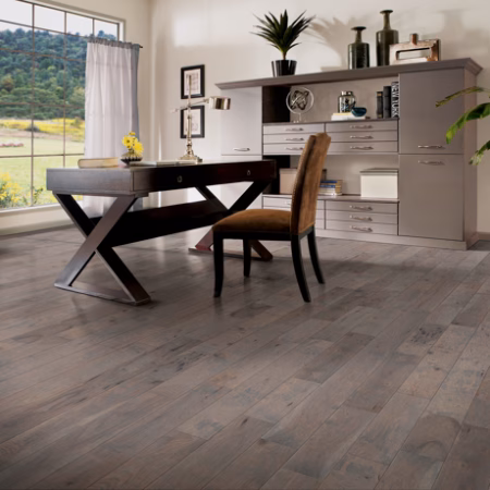 Hartco American Scrape Summer Memory hardwood flooring installed in a room