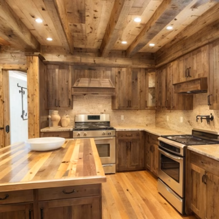 Nuvelle Rustic Hickory cabinets in a kitchen setting
