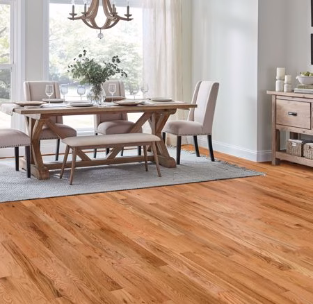 Bruce St. Vincent Red Oak Natural hardwood flooring installed in a room