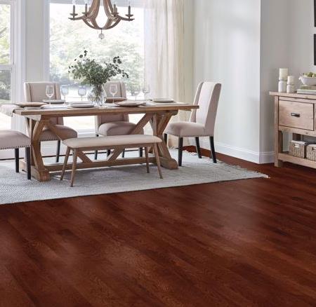 Bruce St. Vincent Cherry hardwood flooring installed in a room