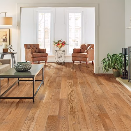 Hartco TimberBrushed Hay Ground hardwood flooring installed in a room