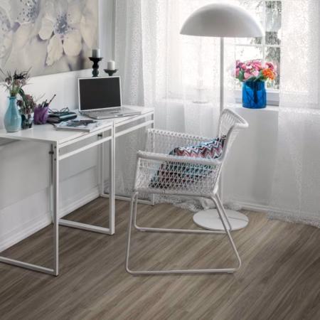 Congoleum Triversa Prime Greige vinyl flooring installed in a room