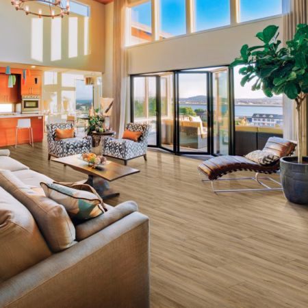 Congoleum Triversa Prime Tannin vinyl flooring installed in a room